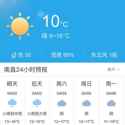 江西南昌天气预报30天查询（南昌近30天天气预报）