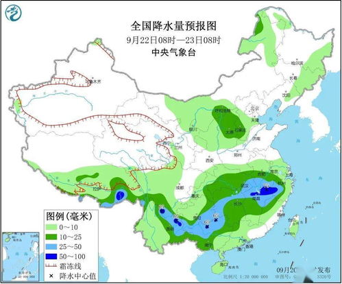 全国未来三天天气预报，中东部地区迎来大范围降温，南方多阴雨